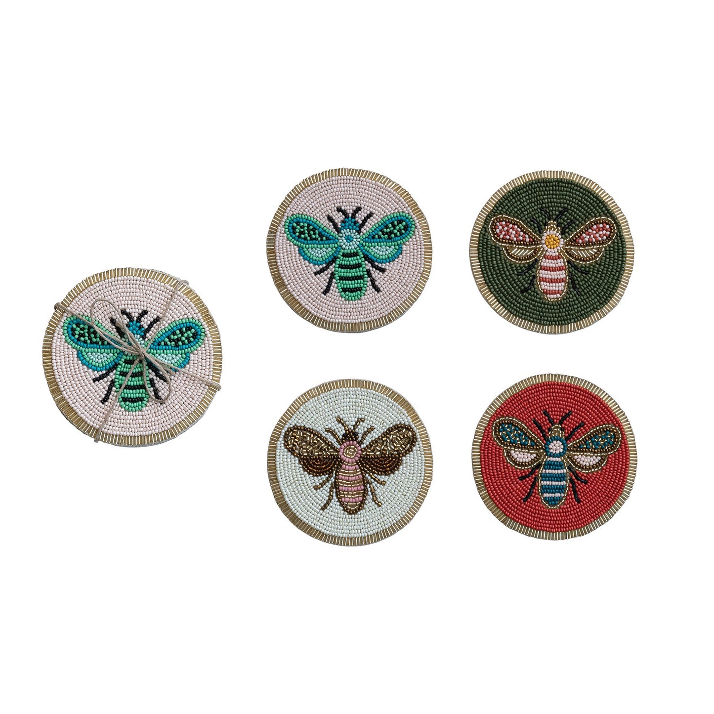 Beaded Glass Coasters