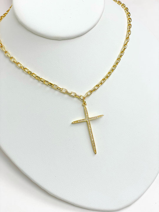 CZ Cross Necklace