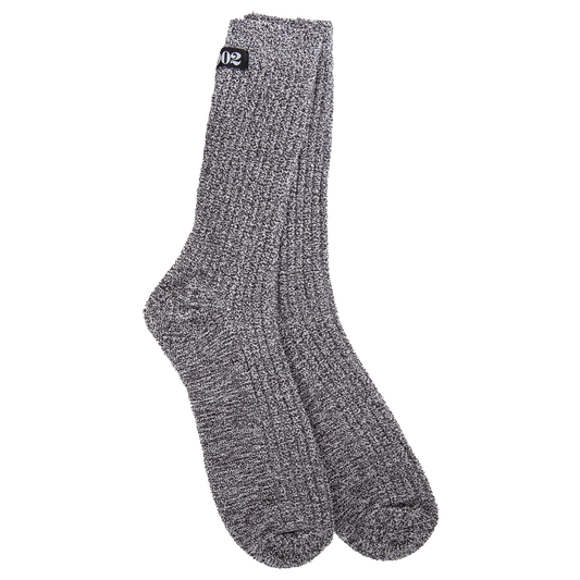 Heathered Black/White Socks