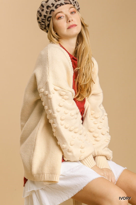 Pom Cardigan