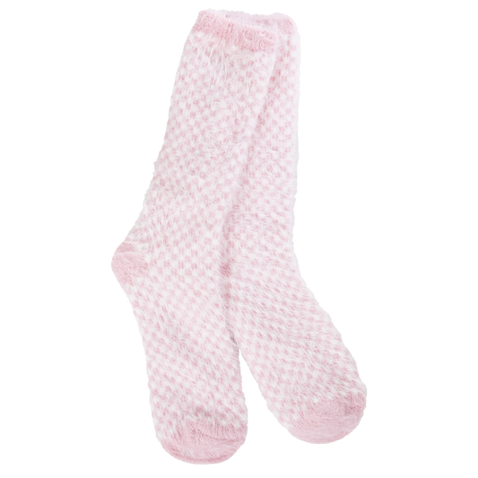 Candy Pink Check Socks