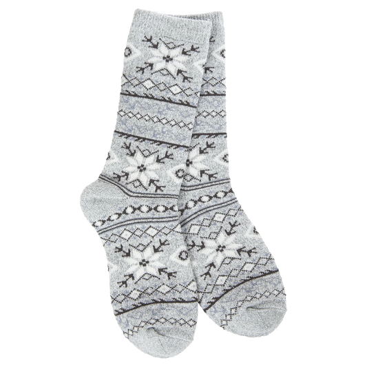 Fair Isle Grey Socks