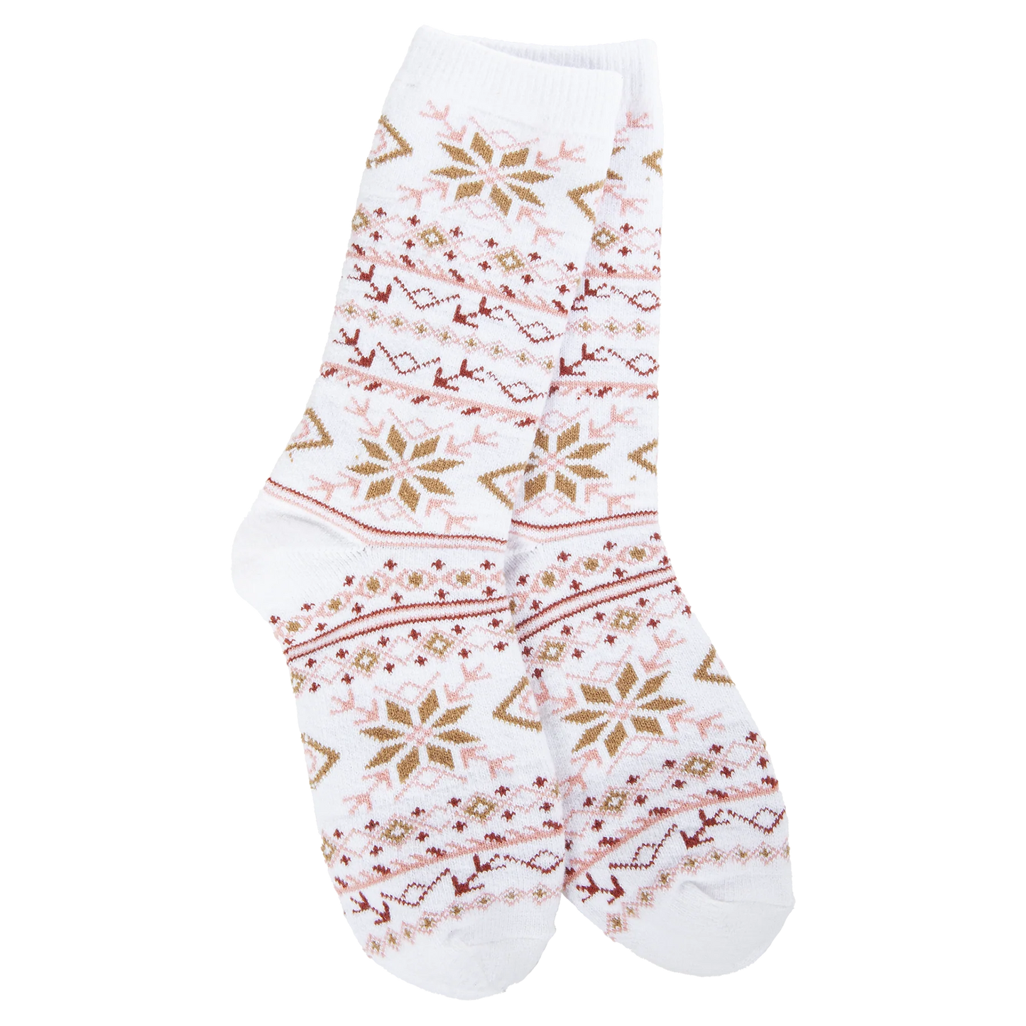 Fair Isle White Multi Socks