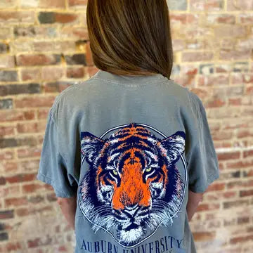 Mens Auburn Tiger Head Pocket Tee