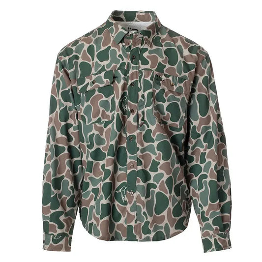 Mens Camo Button Down