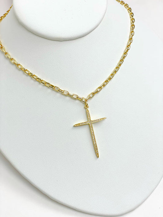 CZ Cross Necklace